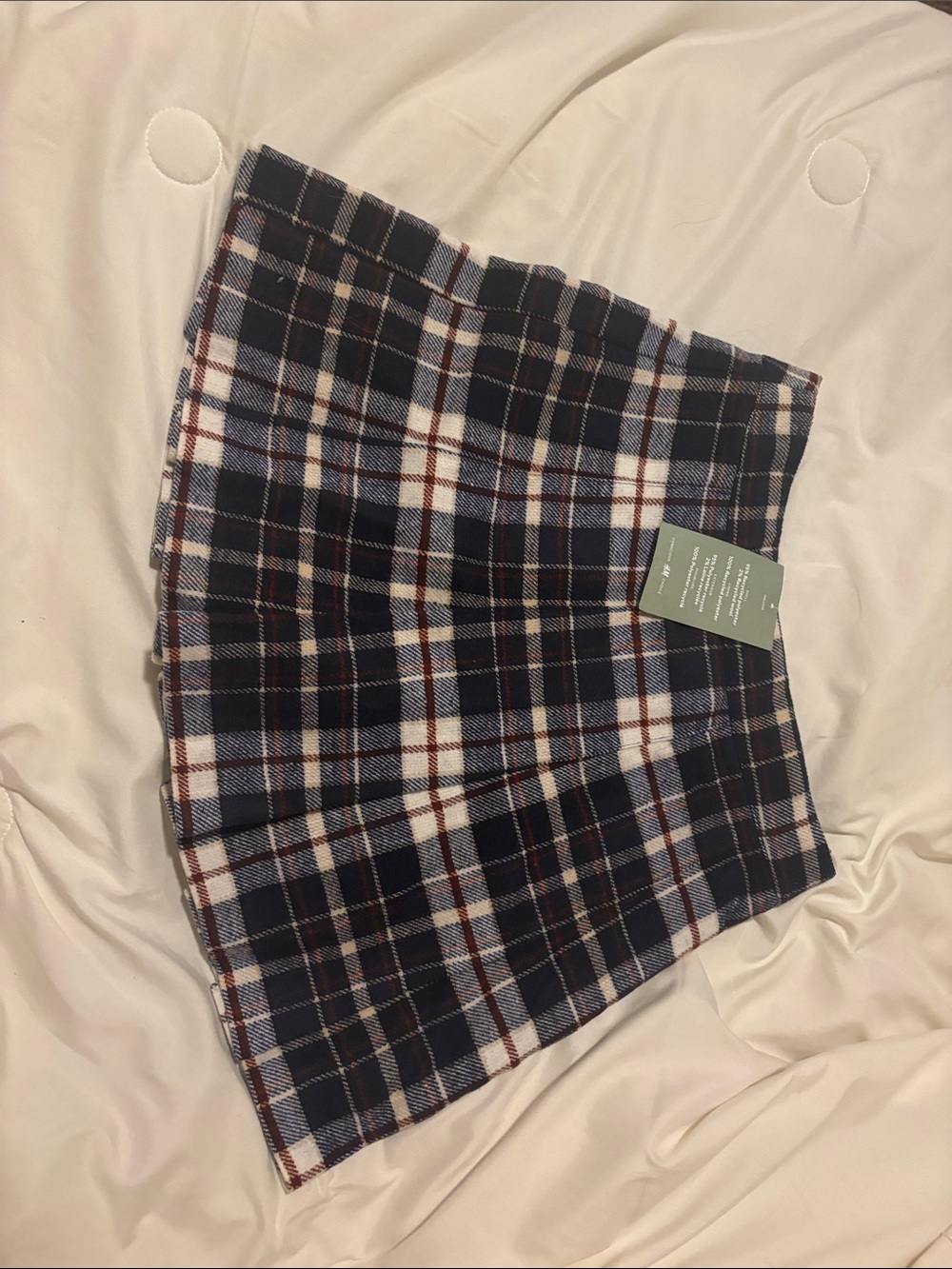 Plaid Mini Skirt in Navy, Red and White - H&M